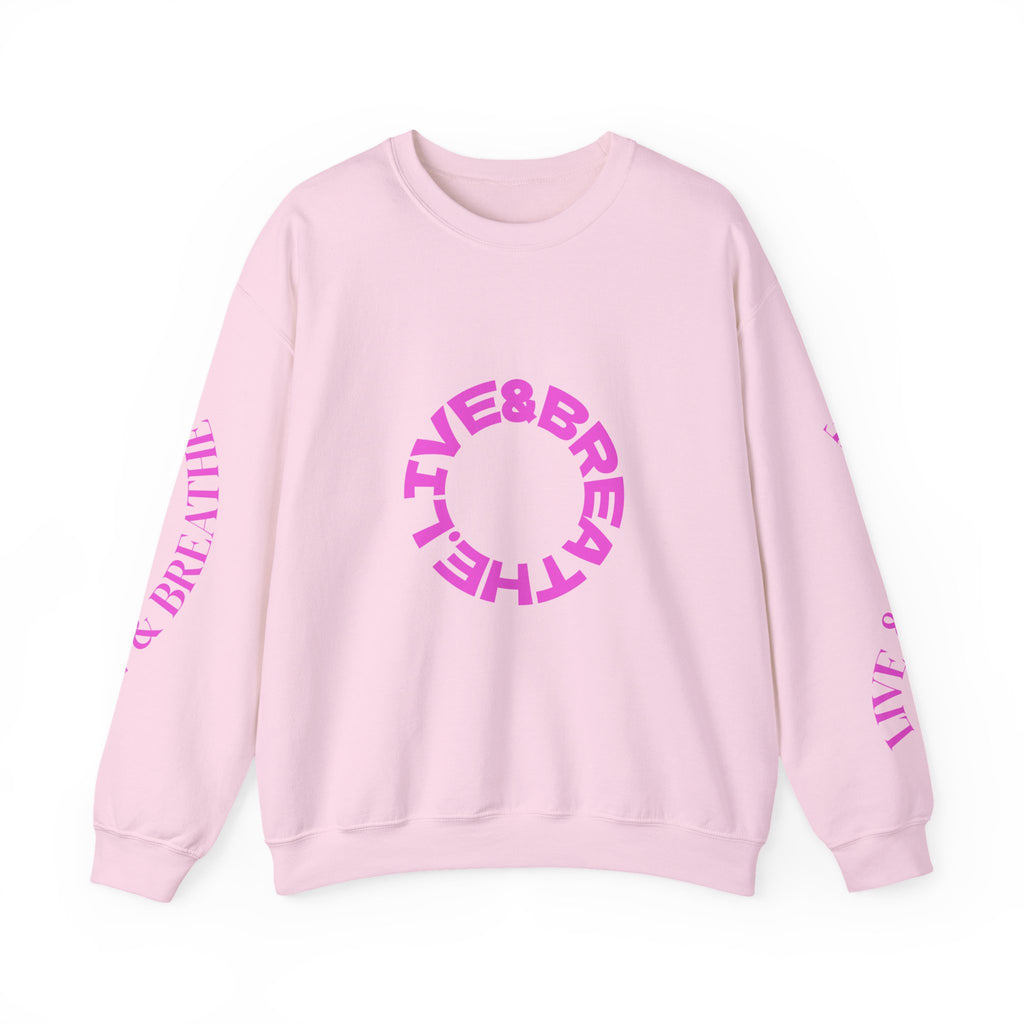 Comfortable Fashion Crewneck Sweatshirt - Live & Breathe