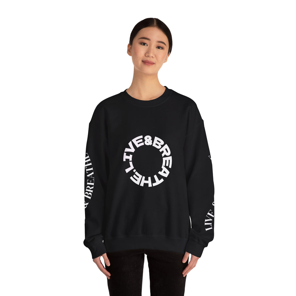 Comfortable Fashion Crewneck Sweatshirt - Live & Breathe