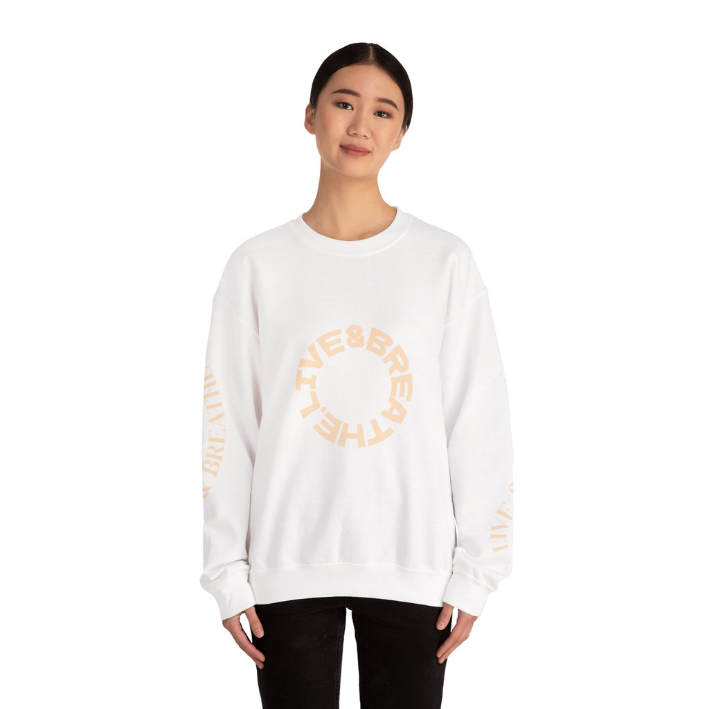 Comfortable Fashion Crewneck Sweatshirt - Live & Breathe