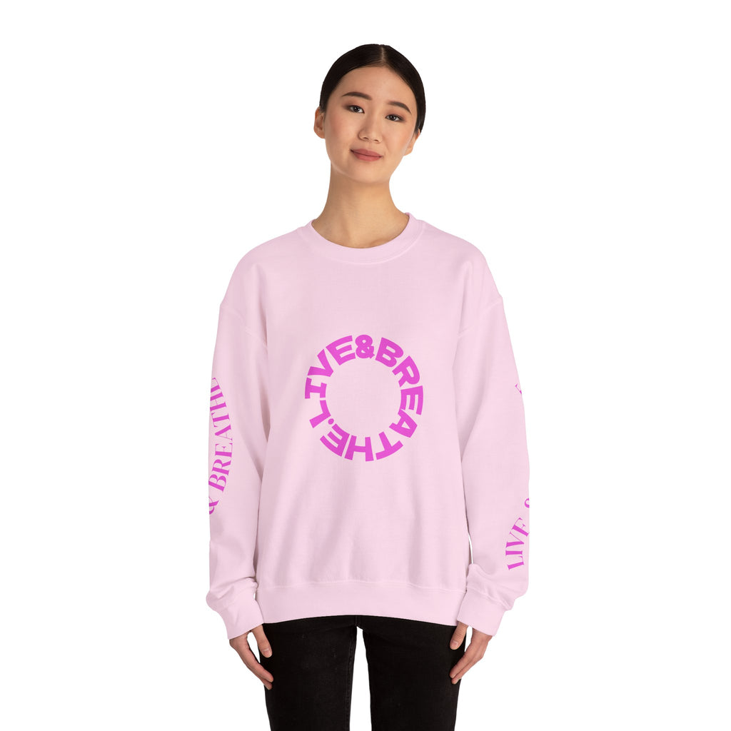 Comfortable Fashion Crewneck Sweatshirt - Live & Breathe