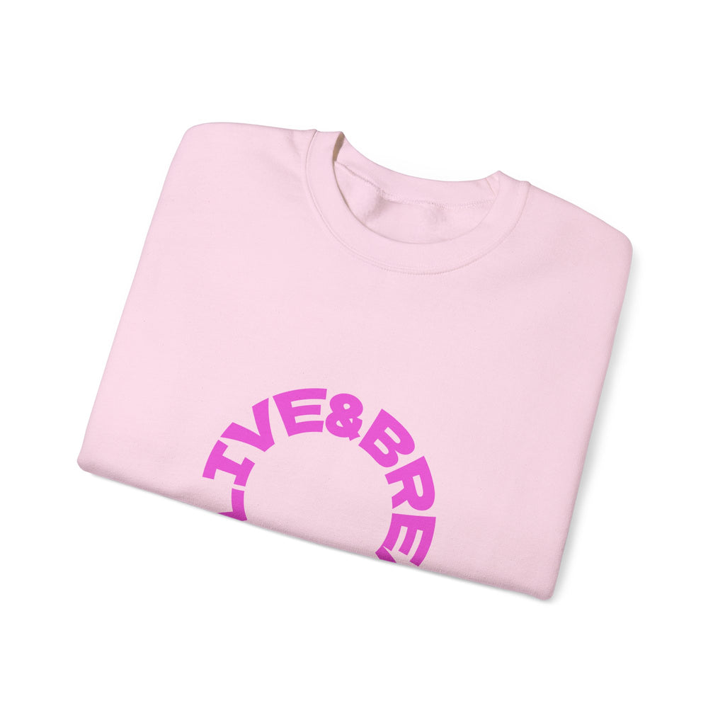 Comfortable Fashion Crewneck Sweatshirt - Live & Breathe